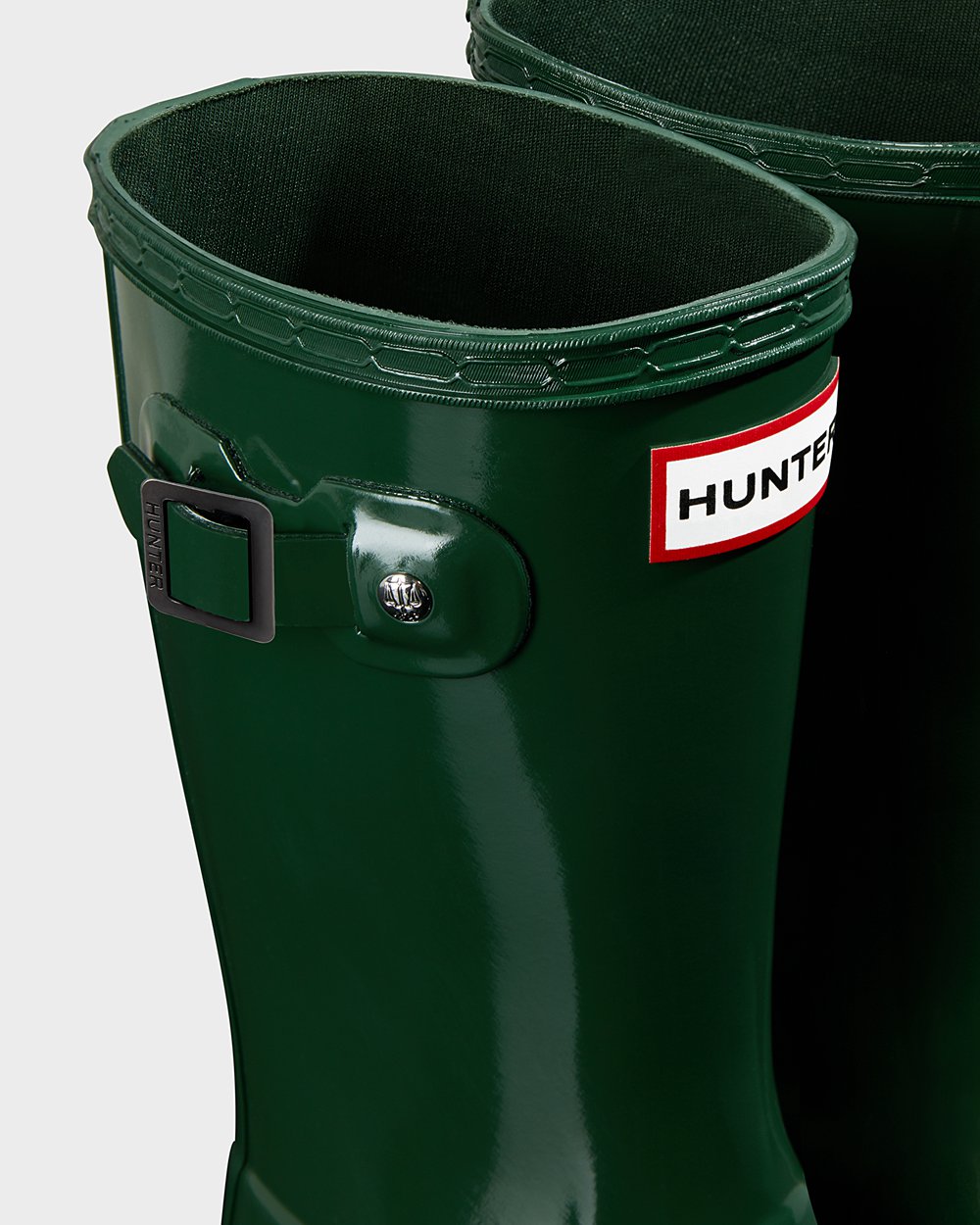 Kids Hunter Original Big Gloss | Rain Boots Green | NZ-92471-RBEO